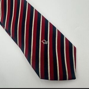 Dior Men's Red and Blue Striped Tie